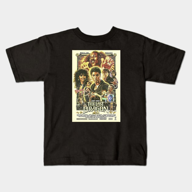 The Last Dragon Movie Poster Kids T-Shirt by Alema Art